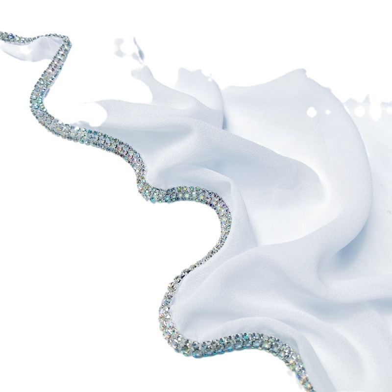 Premium Diamond Chiffon Wrap – Lightweight Solid Color Elegant Scarf