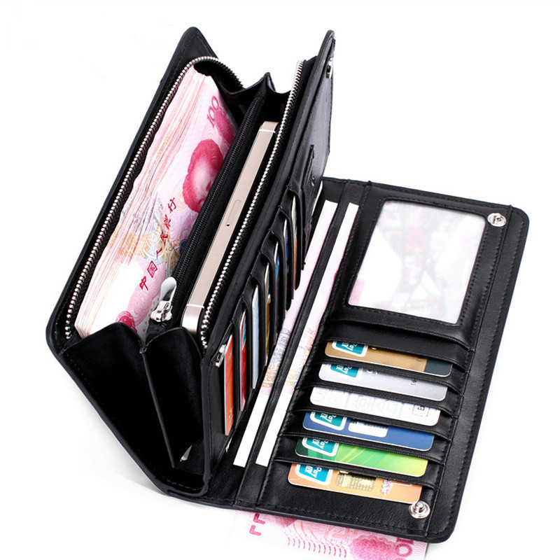 Premium Large Capacity Zip Clutch Wallet