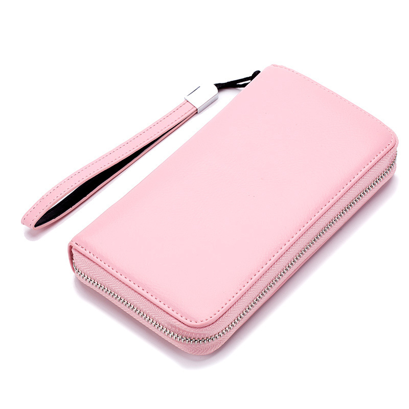 Premium Zip Around Wallet - Elegant Leather Wristlet