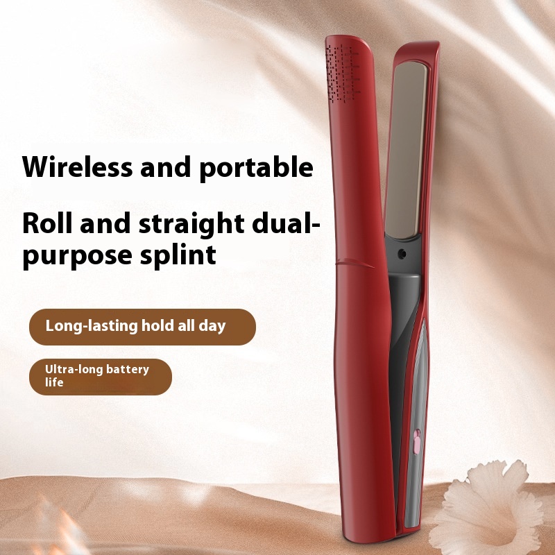 Portable USB Rechargeable Hair Straightener – Cordless Mini Travel Styler