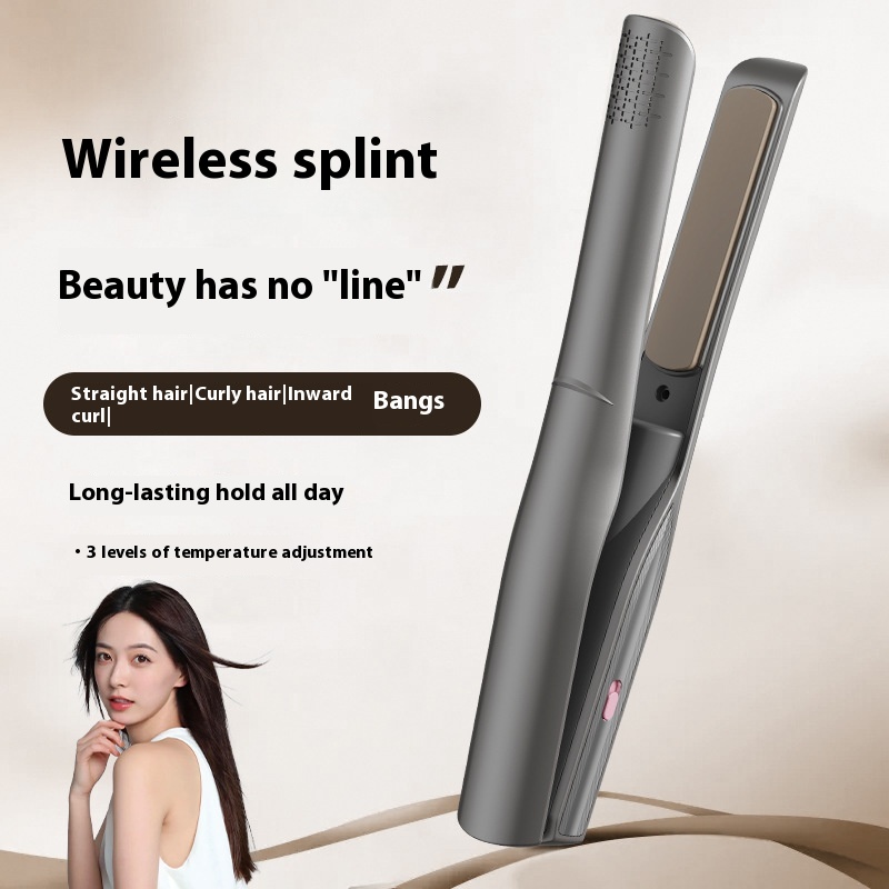 Portable USB Rechargeable Hair Straightener – Cordless Mini Travel Styler