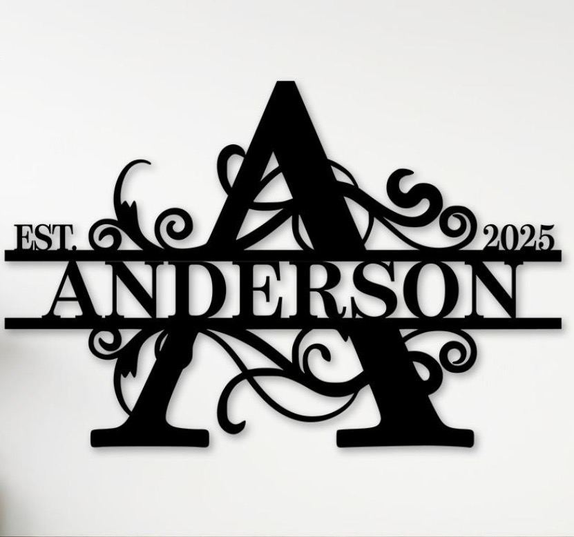 Personalized Metal Family Name Sign