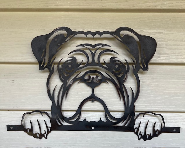 English Bulldog Metal Wall Art
