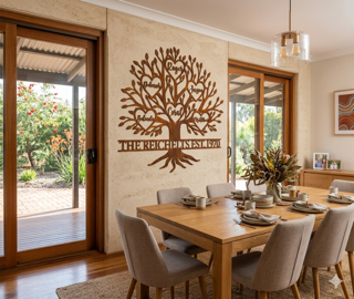 Personalised Family Tree Wall Art  Up To 6 Hearts