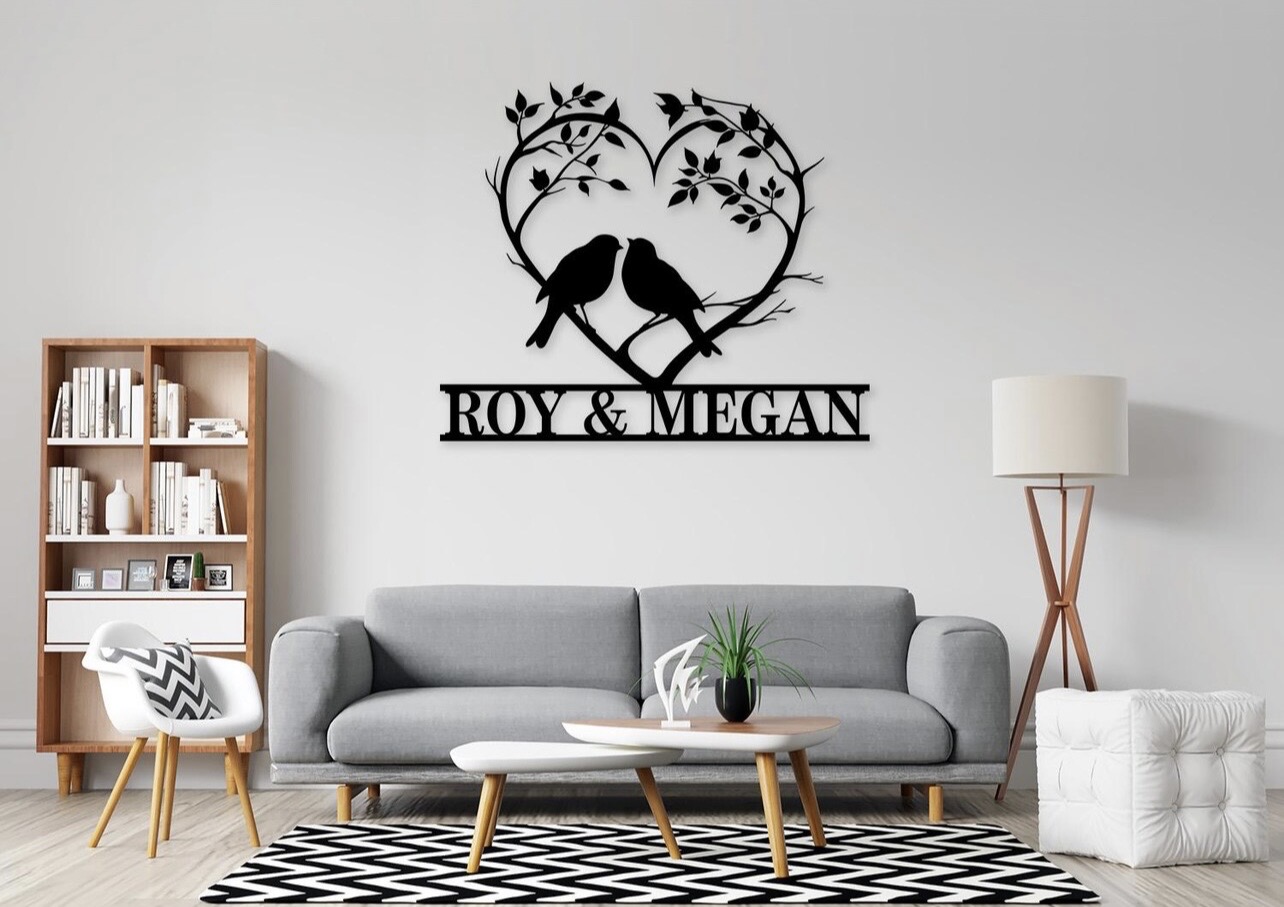 Custom Couples Name Wall Art