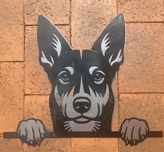 Peeking Kelpie, Metal Wall Art & Base Plate