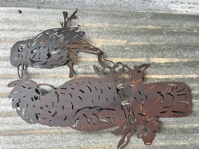 Metal Black Cockatoo Wall Art