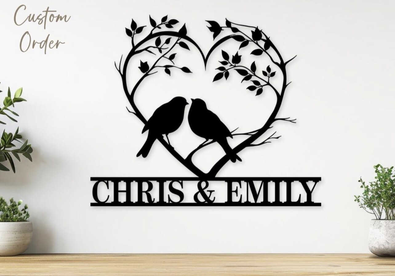 Custom Couples Name Wall Art