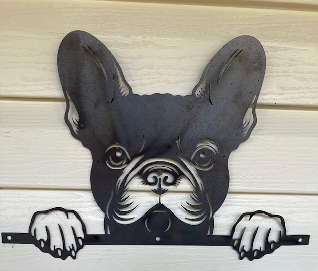 French Bulldog Metal Wall Art