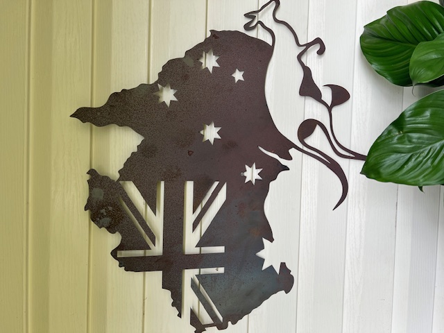 Australian Map Metal Wall Art