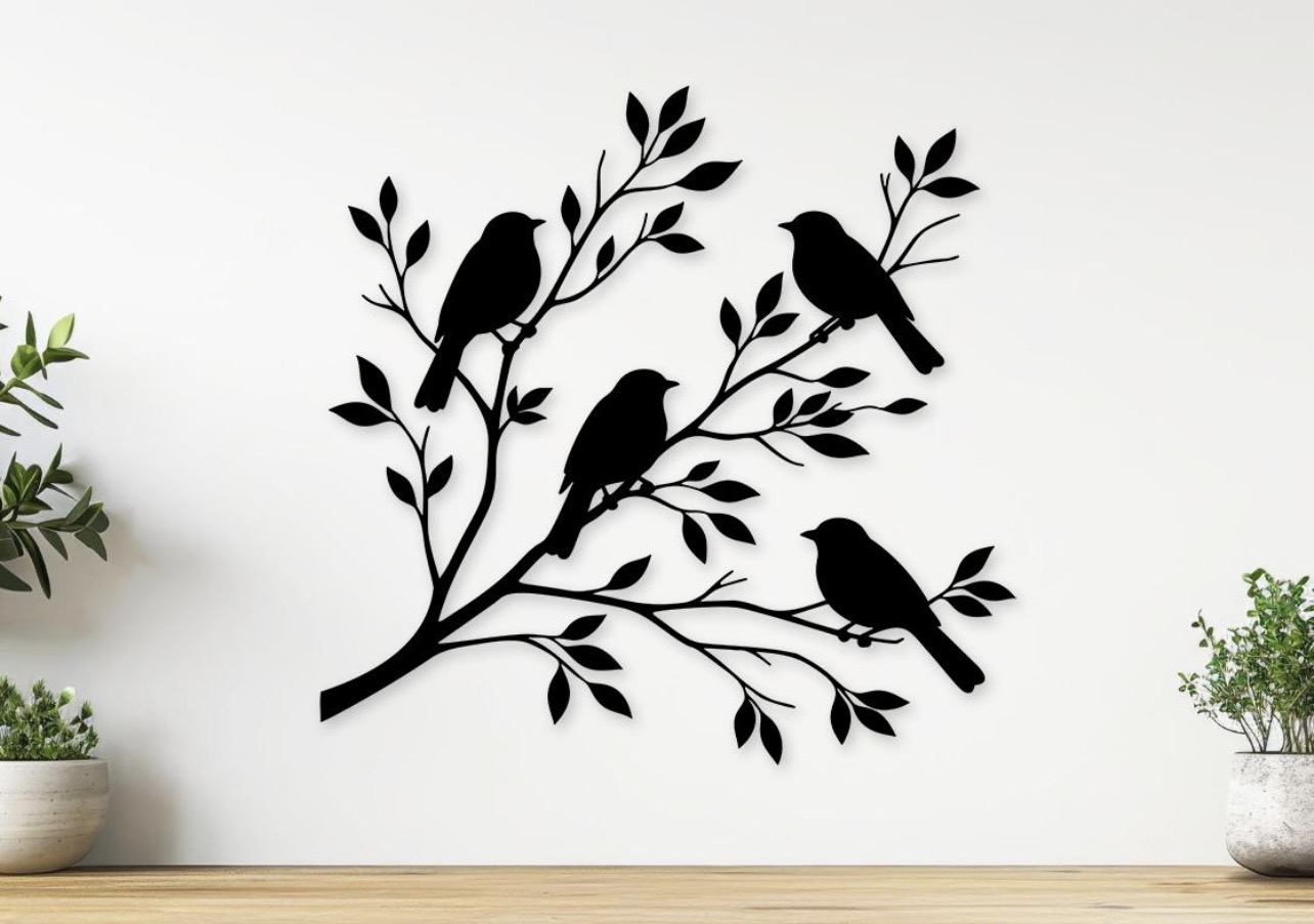 Rustic Metal Bird Wall Art