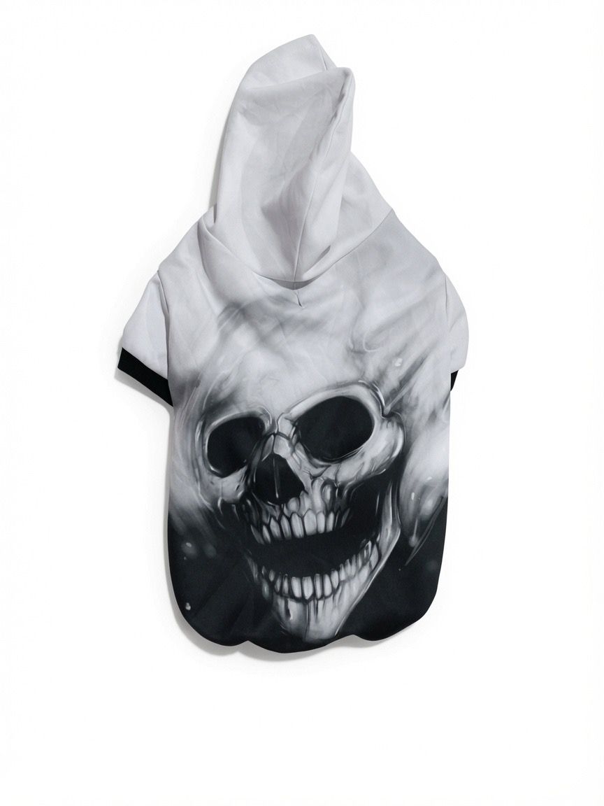 Buzo con Capucha Estampado Calavera