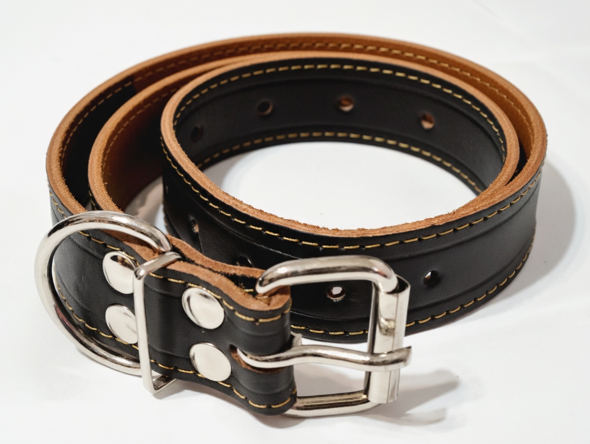 Cinturón de cuero doble hebilla