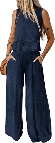 Sleeveless Wide Leg Jumpsuit