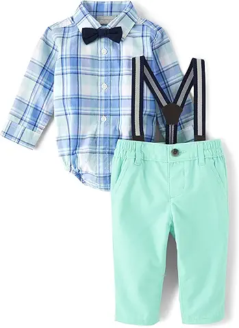 Baby Boys Plaid Outfit Set