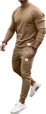 Men's Casual Beige Tracksuit