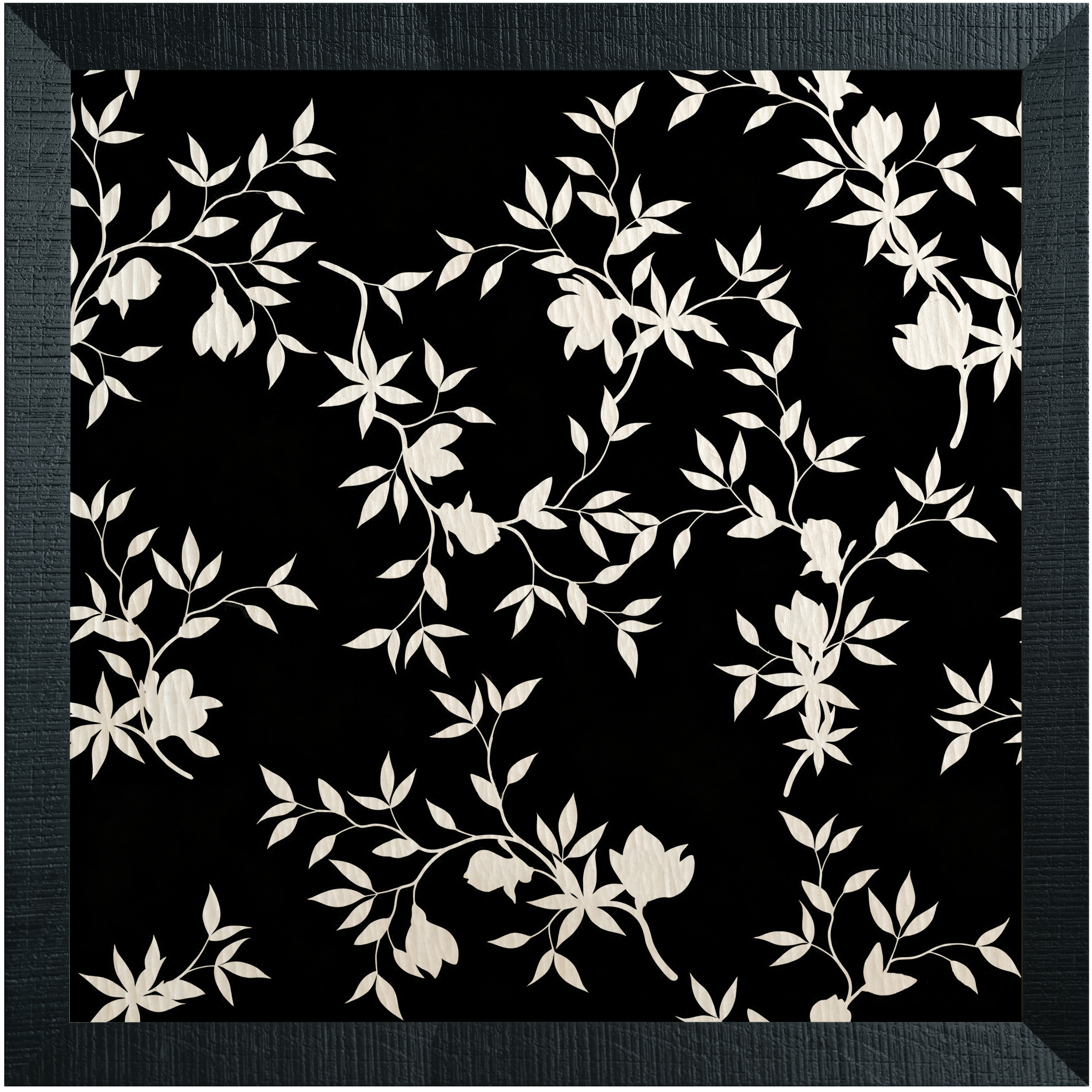Handcrafted Flower Wood Engraving | Natural Floral Art Wall Decor