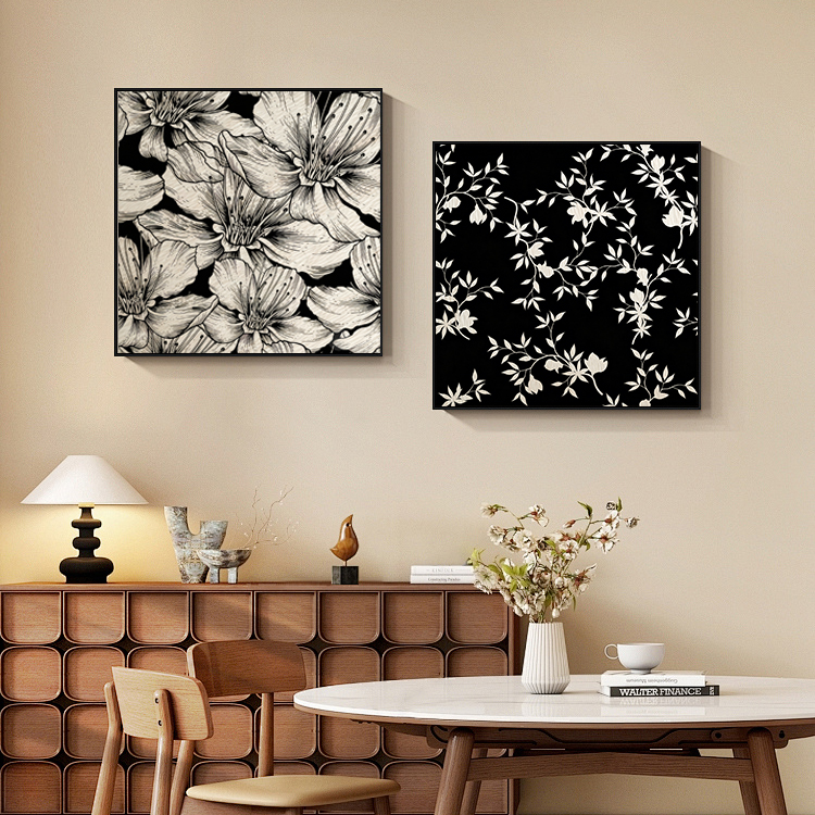 Handcrafted Flower Wood Engraving | Natural Floral Art Wall Decor