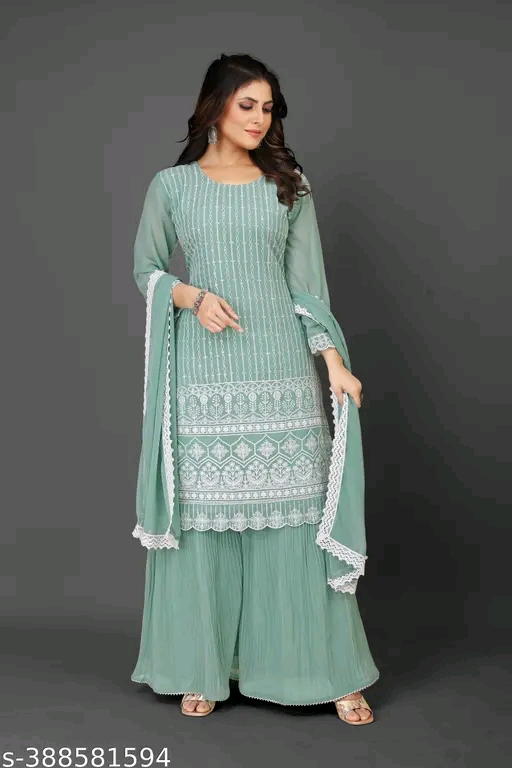 Green Kurti Set