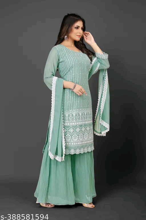 Green Kurti Set