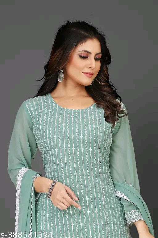 Green Kurti Set
