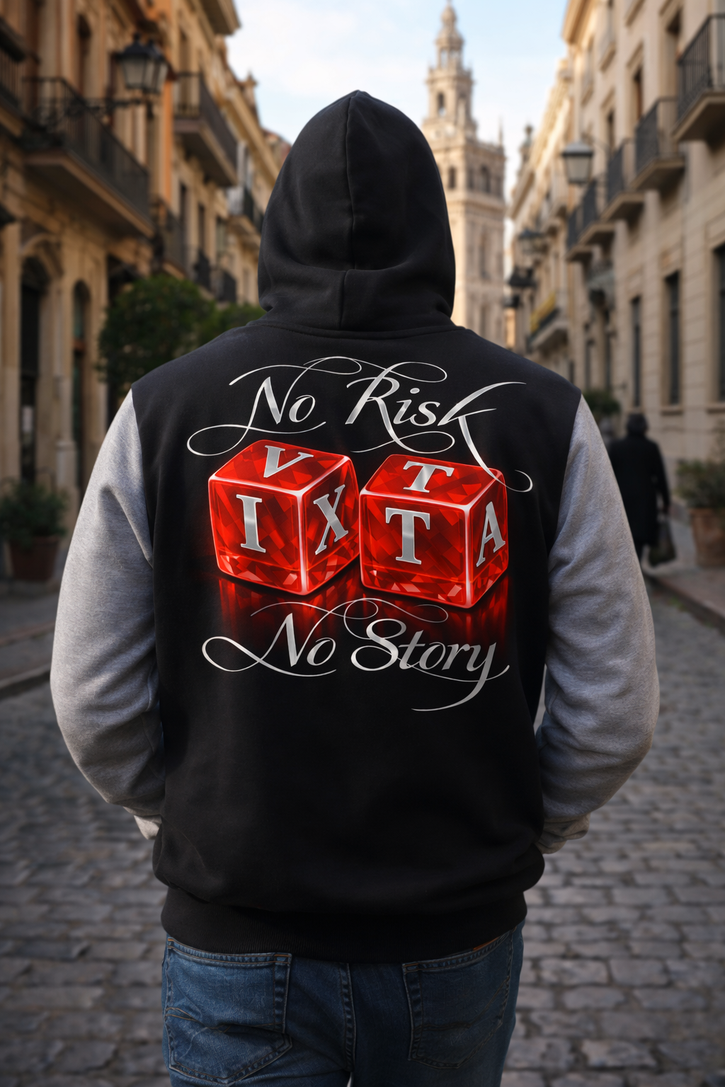 Sudadera con capucha 'No Risk No Story'