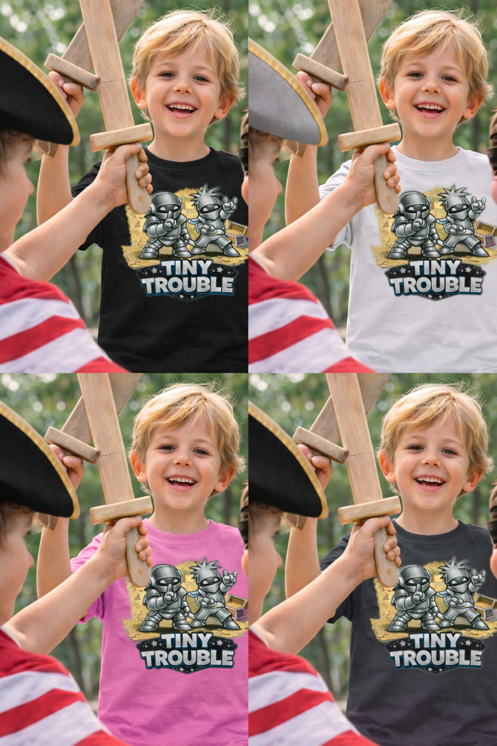 Camiseta infantil Tiny Trouble