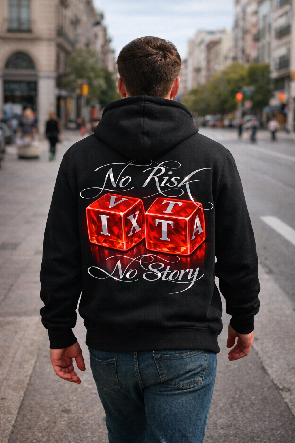 Sudadera con capucha 'No Risk No Story'