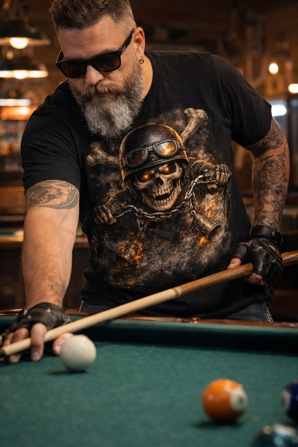 Camiseta Biker Calavera