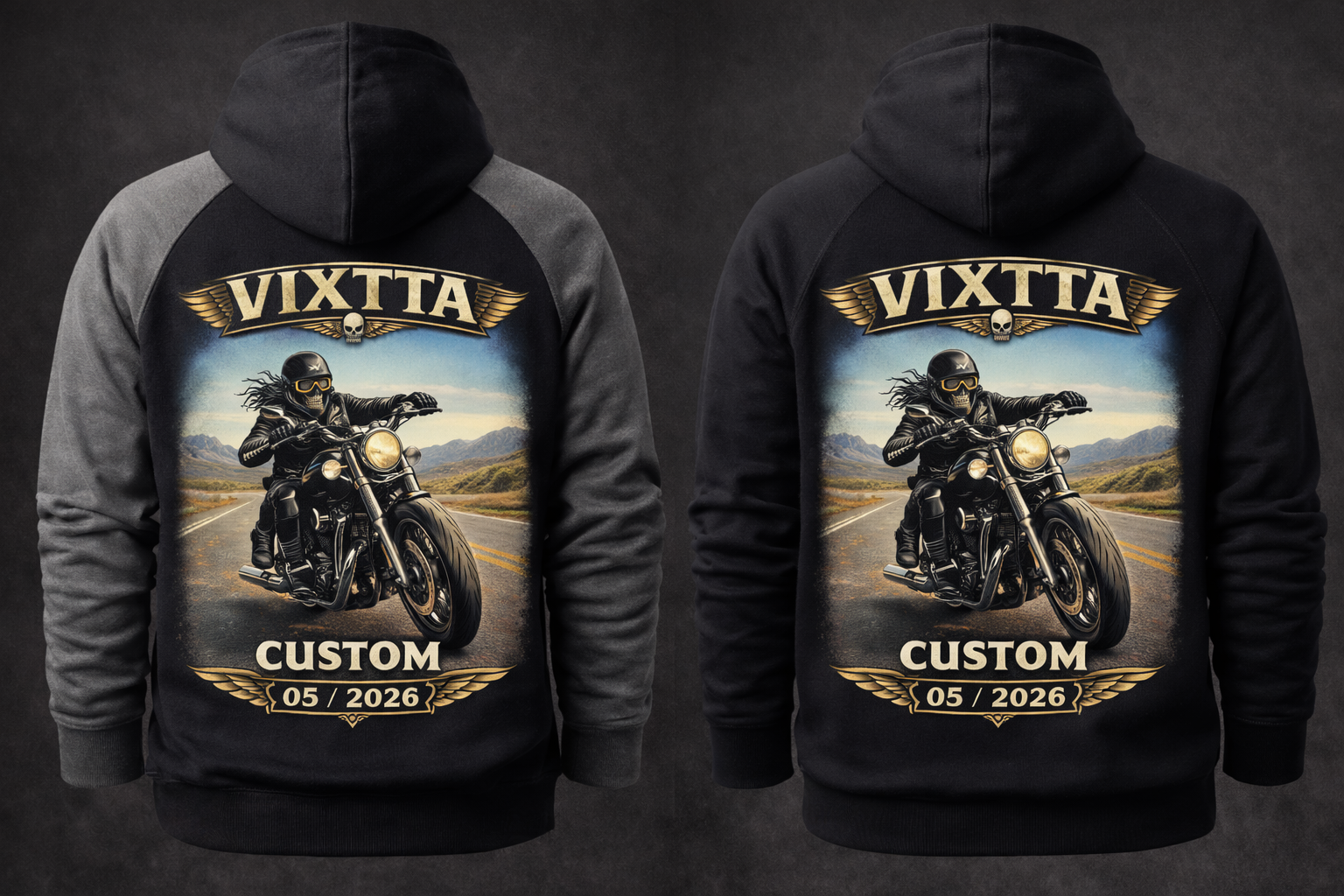 Sudadera personalizada Vixtta motociclista