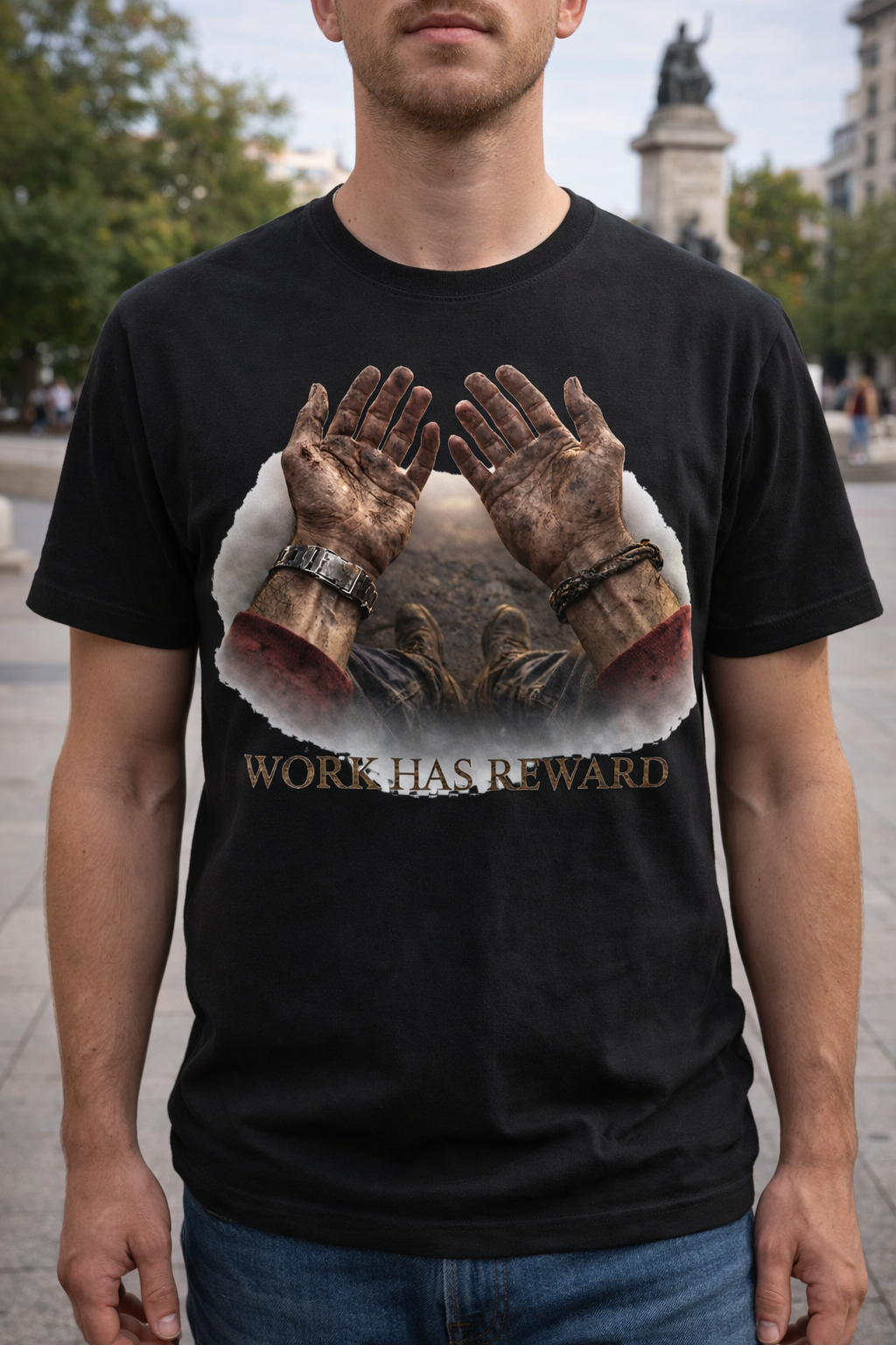 Camiseta 'Work Has Reward'