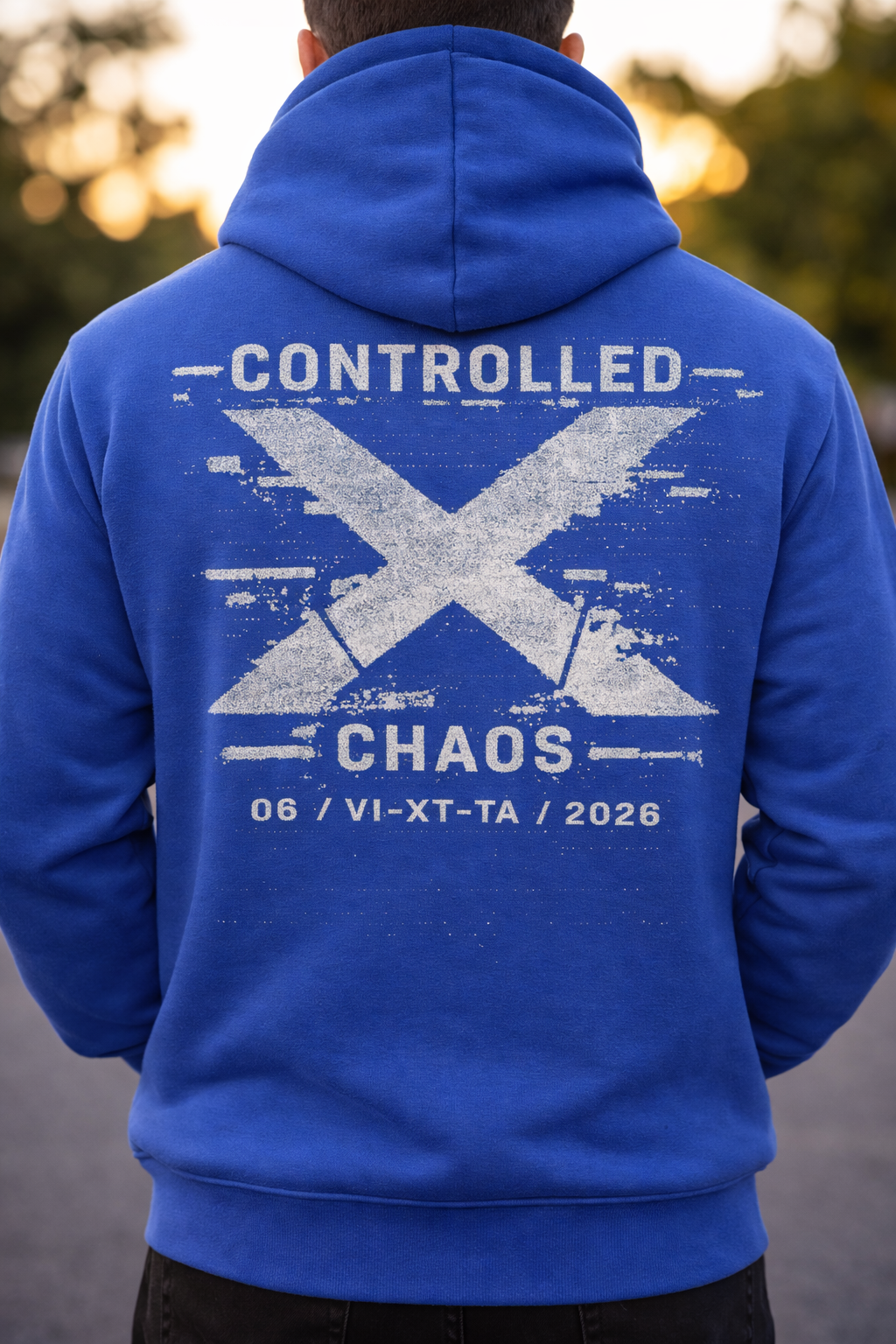 Sudadera 'Controlled Chaos' azul