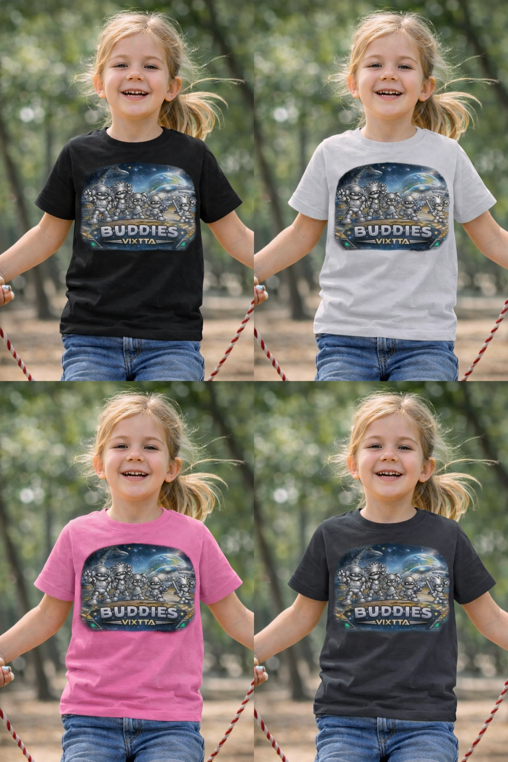 Camiseta Infantil Espacial