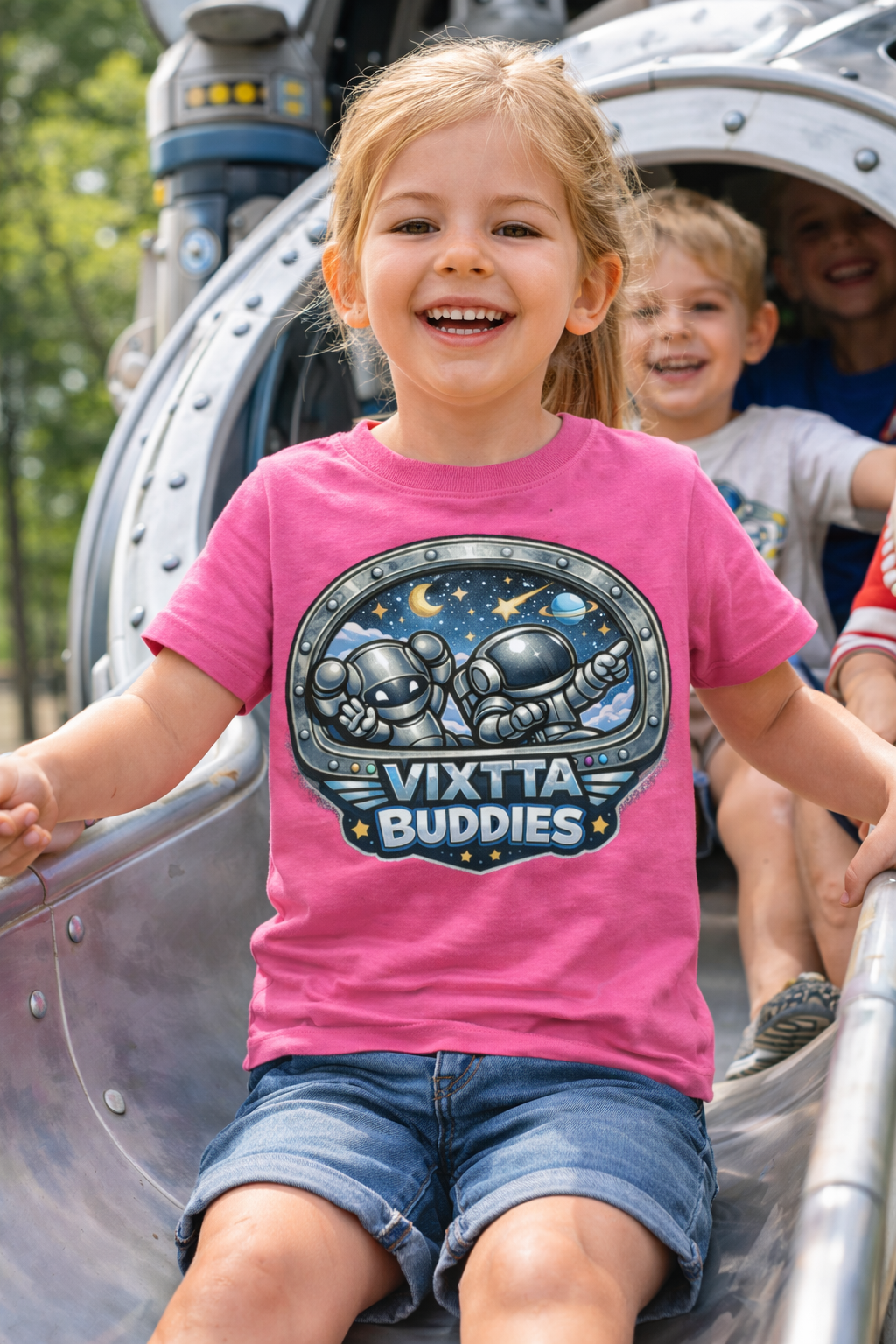 Camiseta Infantil Astronautas
