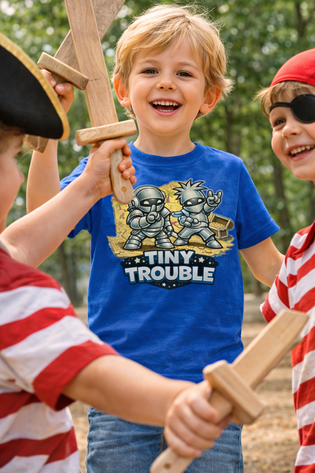 Camiseta infantil Tiny Trouble