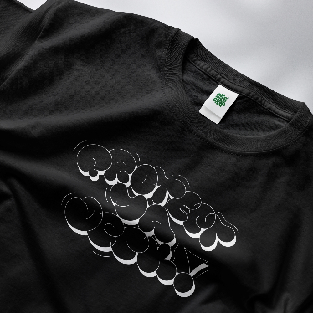 Graphic Bubble Letter Tee