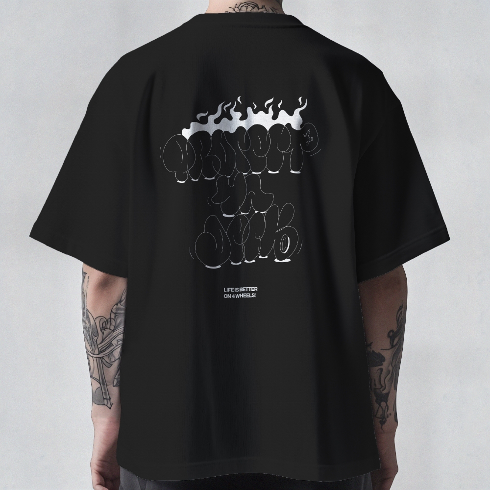 Graphic Bubble Letter Tee