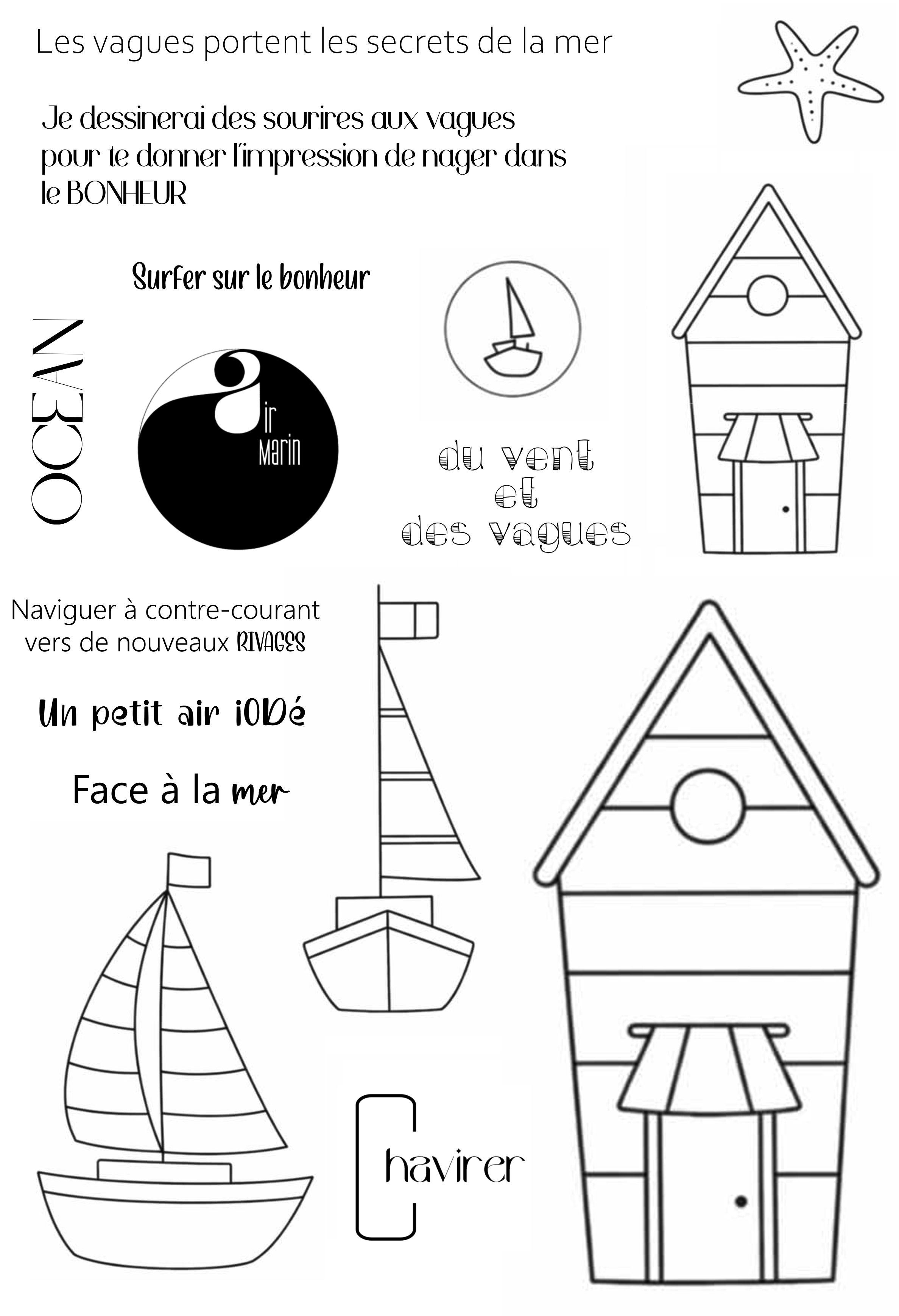 Planche de tampons RIVAGE