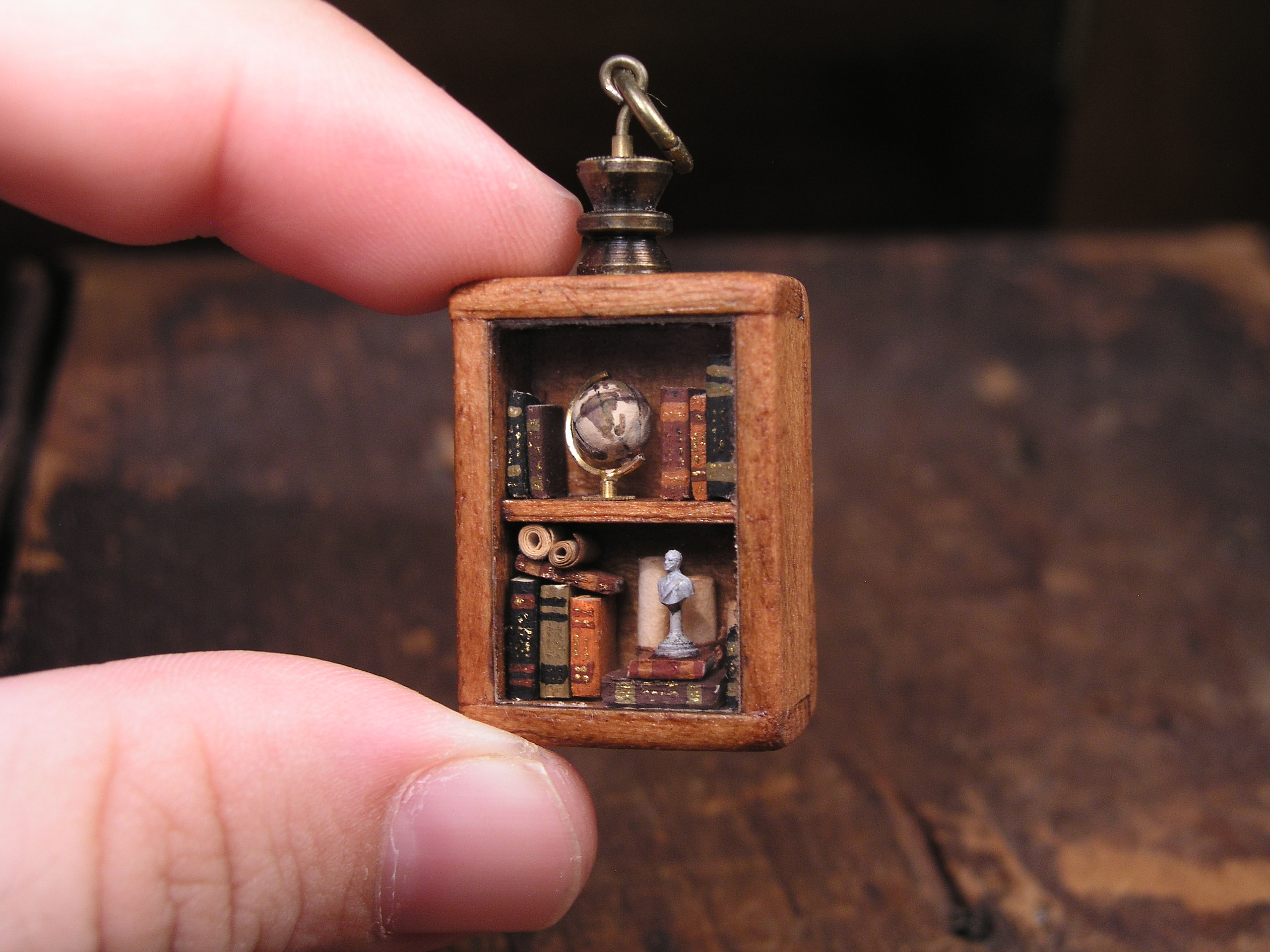 Miniature Library pendant 