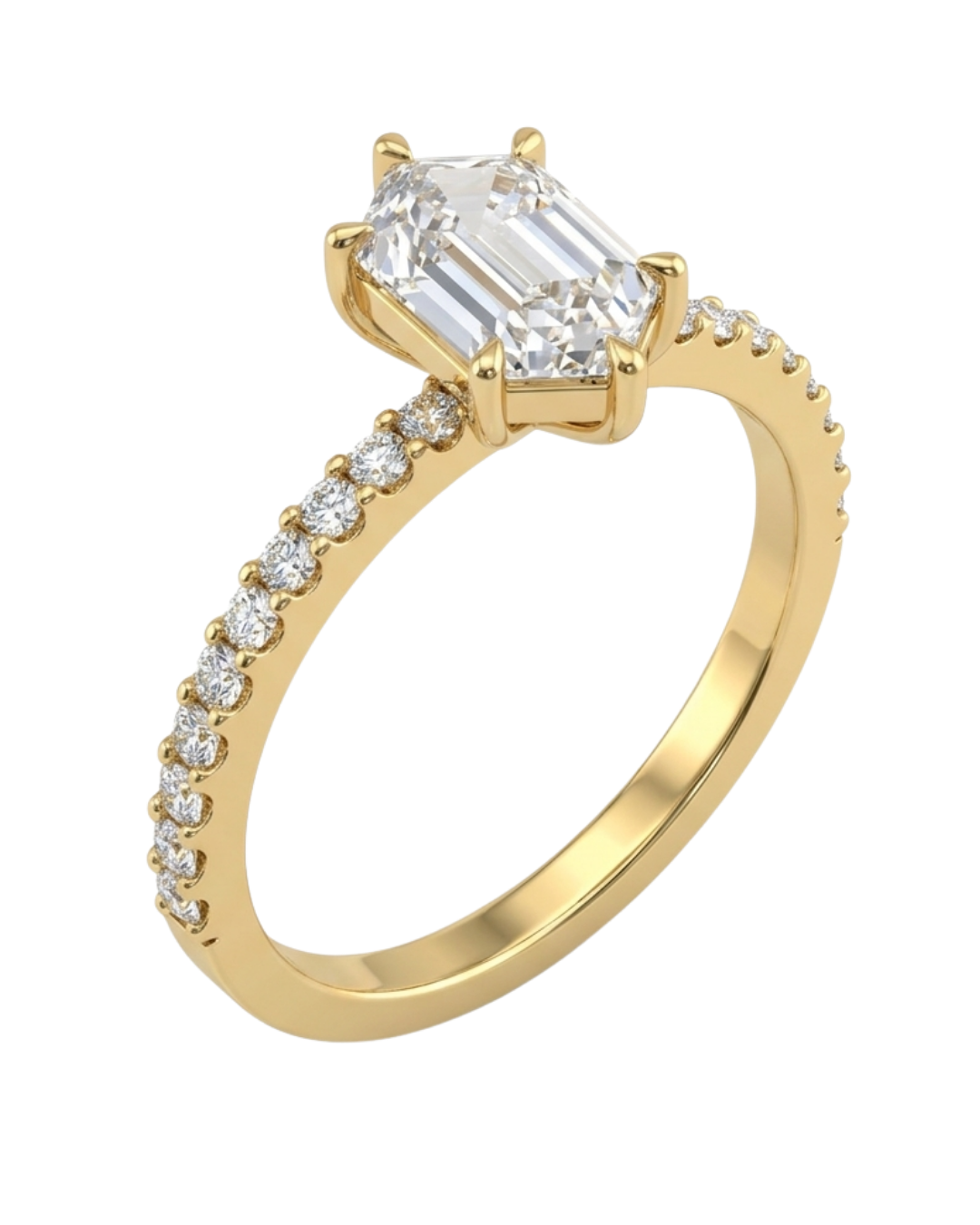 Radiant Geometric Pave Solitaire