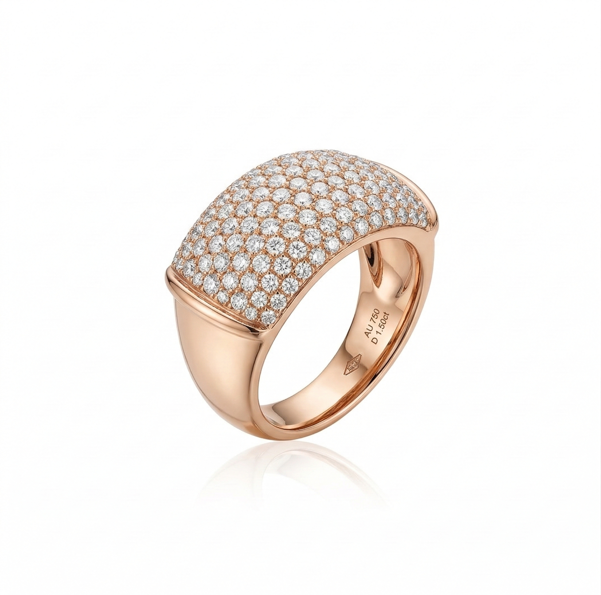 Diamond Pavé Rose Gold Ring