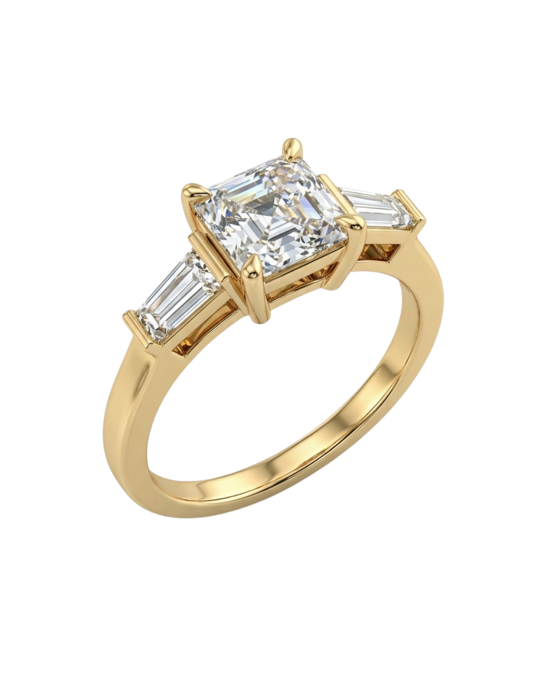 Elegant Emerald Square Ring