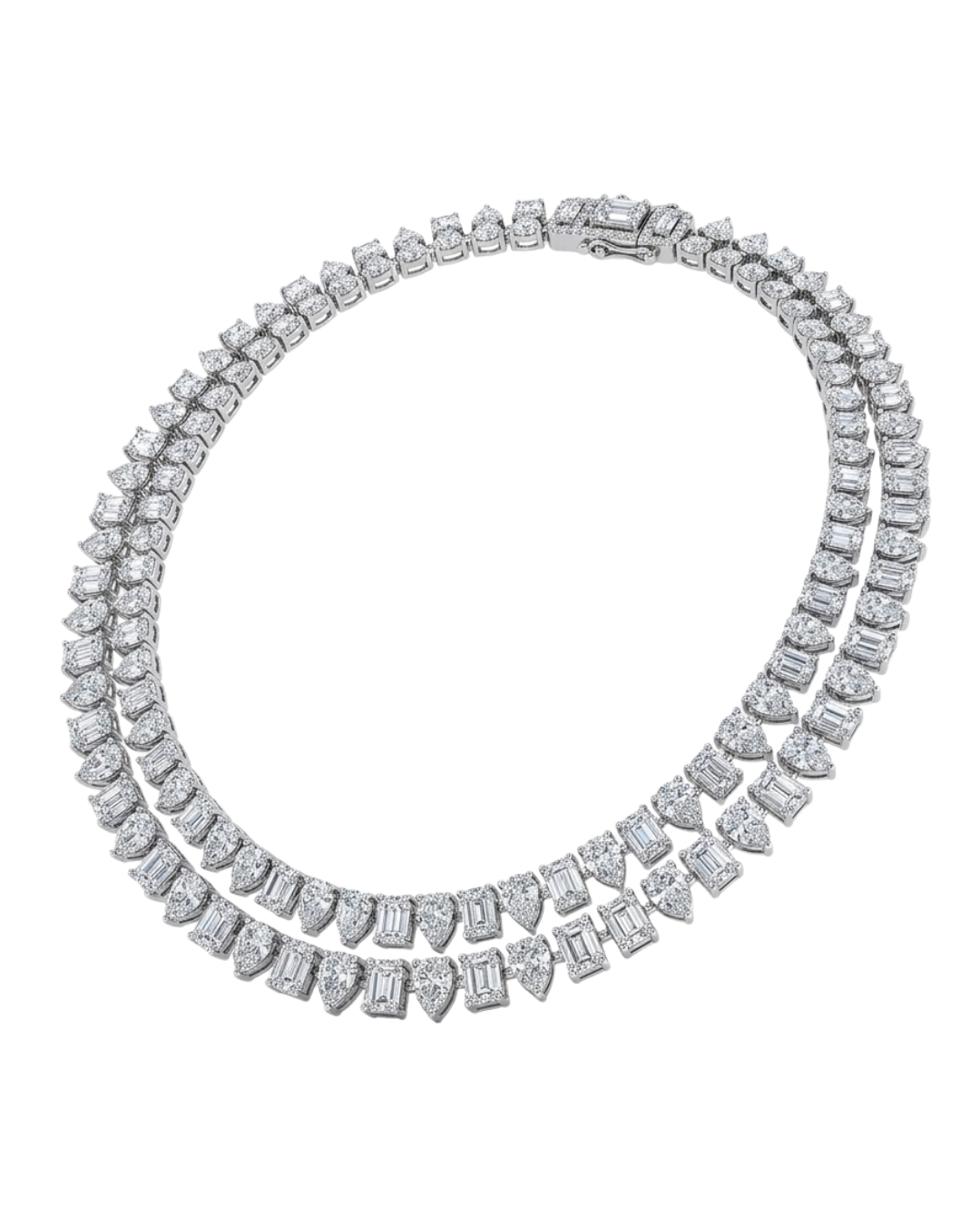 Sparkling Mixed-Cut Diamond Riviera