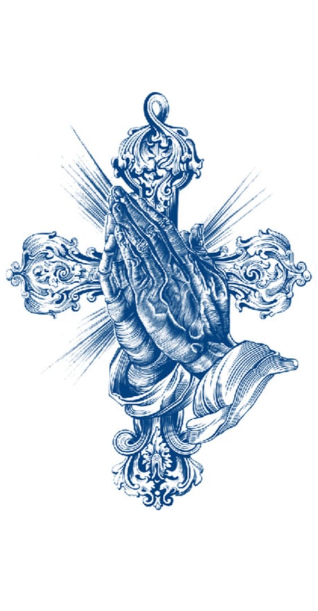 Praying Hands Cross 