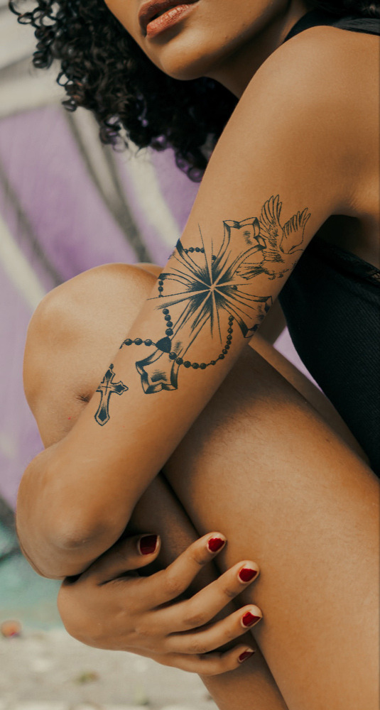 Spiritual Cross With Bird