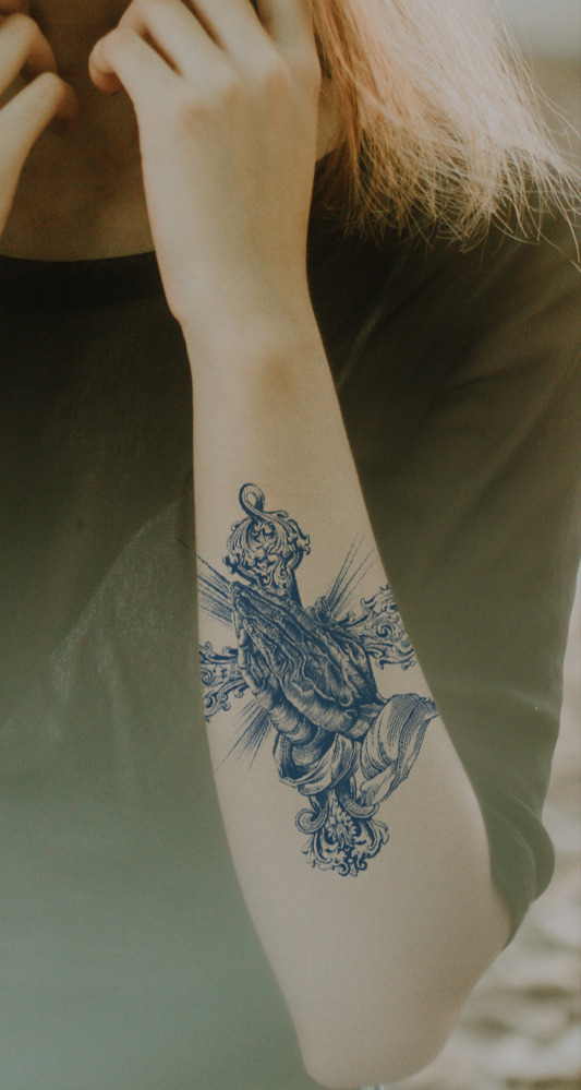 Praying Hands Cross 
