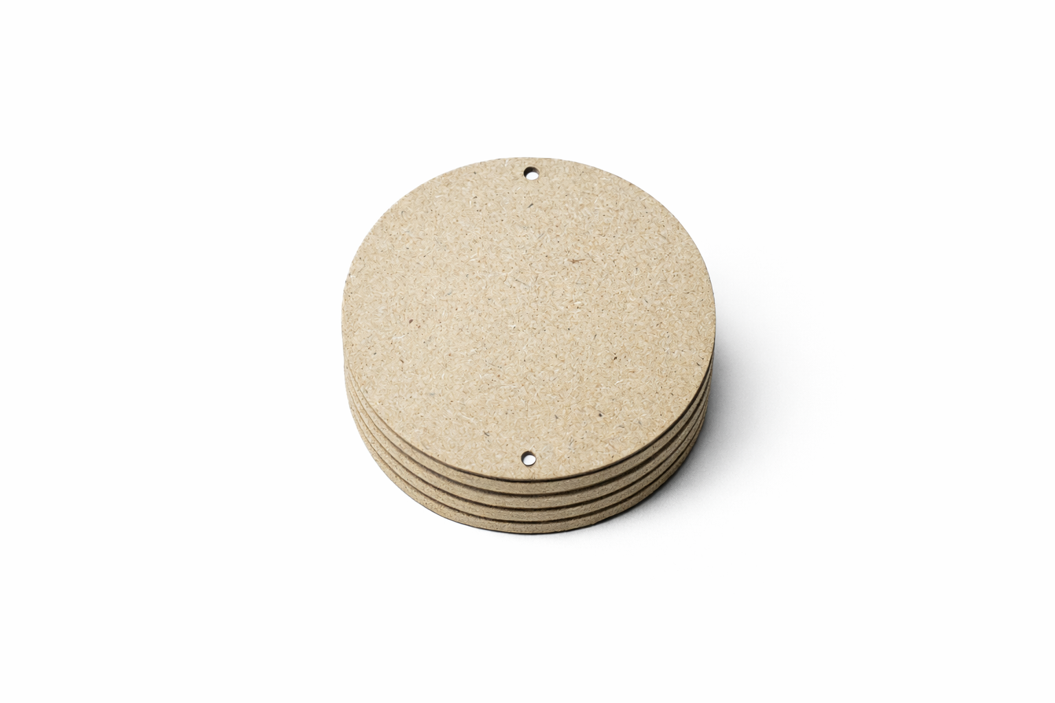 Wooden Round With Two holes MDF Cutout