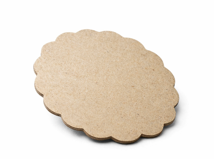 Wooden Plain Flower shaped  MDF Cutout Design 2