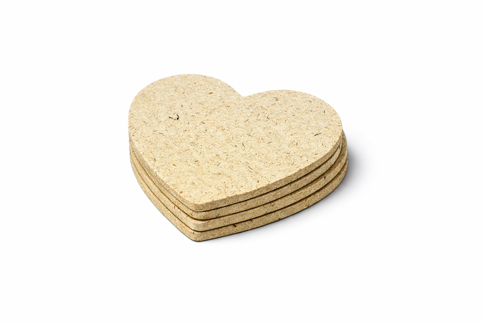 Wooden Heart Poker MDF Cutout