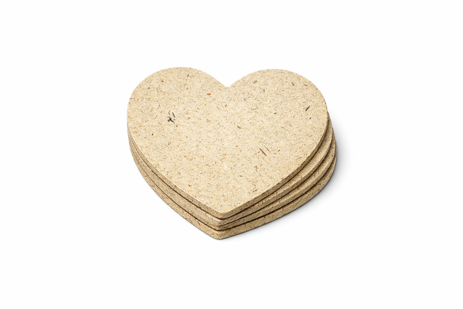 Wooden Heart Poker MDF Cutout
